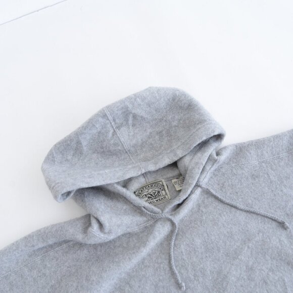 Vintage Great Canadian Rugged Wear Soft Fleece Hooded Pullover Gray Sweatshirt - Picture 8 of 9